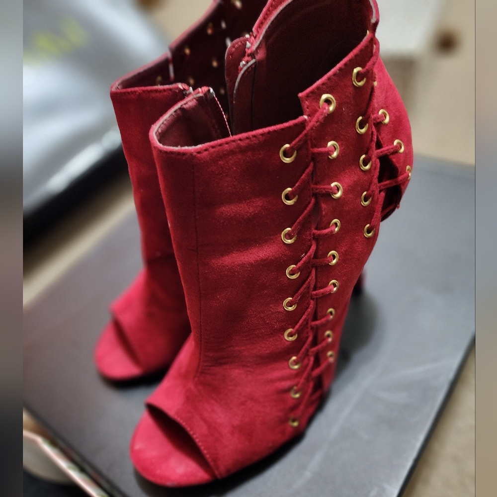 Red Suede heel